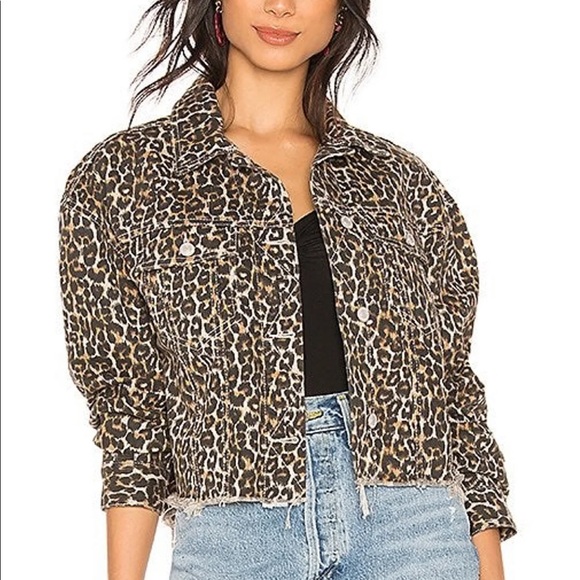 Cheetah Print Crop Denim Jacket | Poshmark